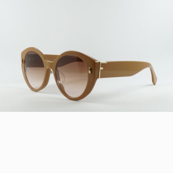 💯 NEW FENDI FE40037U 57F CAMEL BROWN PINK SUNGLASSES - Picture 1 of 10